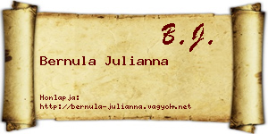 Bernula Julianna névjegykártya